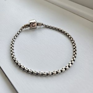 Authentic Chamilia 7" Box Chain Bracelet, Sterling Silver